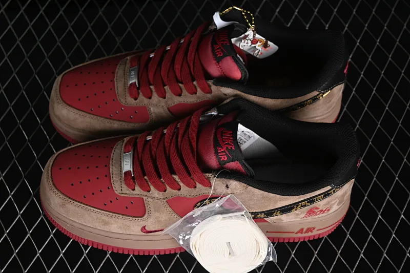 All categories Nk Air Force 1 Air Force series Nk Air Force 1 Low Air Force low-top Nike Air Force 1'07 Low Year of the Horse limited edition red suede Air Force 1 low-top casual sneakers XD0028-009